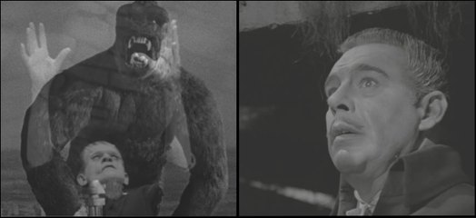 Frankenstein superimposed over King Kong