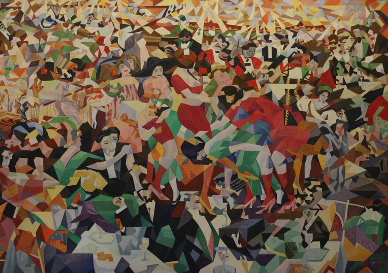 The Pan Pan at the Monico, painting by Gino Severini